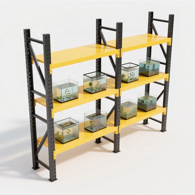 Household 3 Tier 180KG Per Layer Metal Shelving Unit Rack Shelf Metal Frame Aquarium Stand Steel Fish Tank Stand