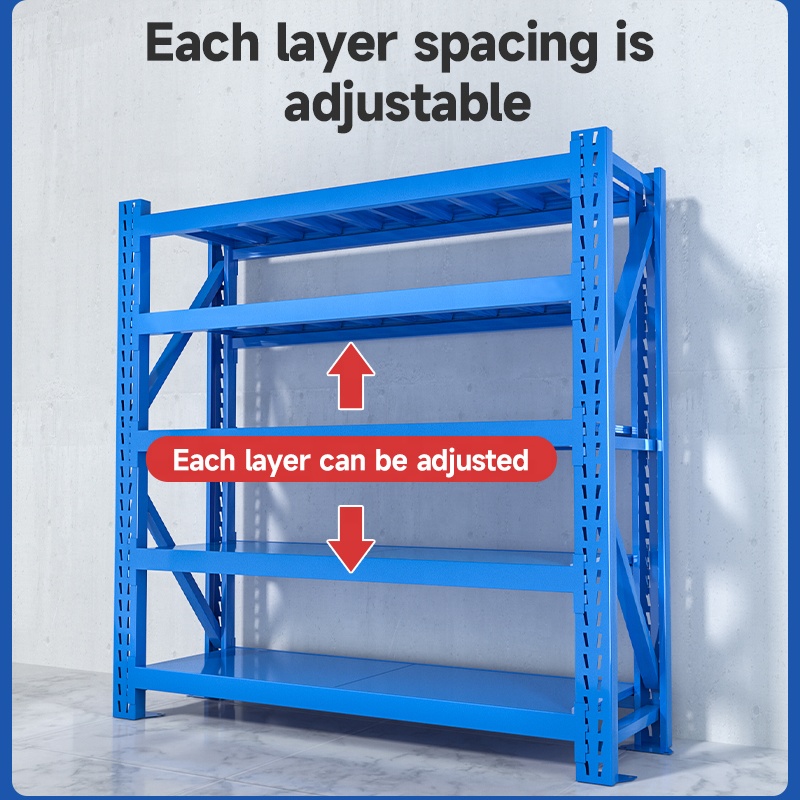 1000kg/Layer Shibang Adjustable Sheving Industrial Metal Steel Logistics Boltless Storage Stacking& Shelves Unit