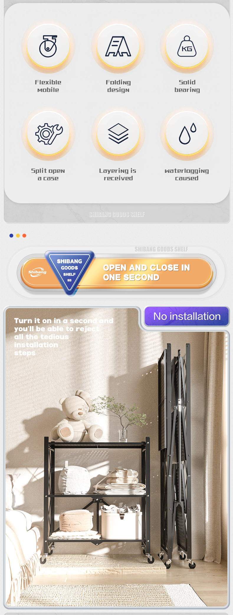 Multipurpose kitchen rack installation free