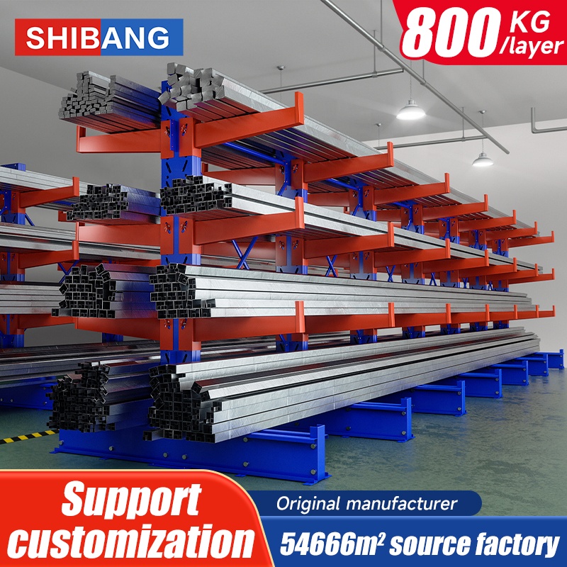 Customized Popular Design Steel Warehouse Cantilever Rack Cantilevered Double Sided for Storage Stacking Racks & Shelves