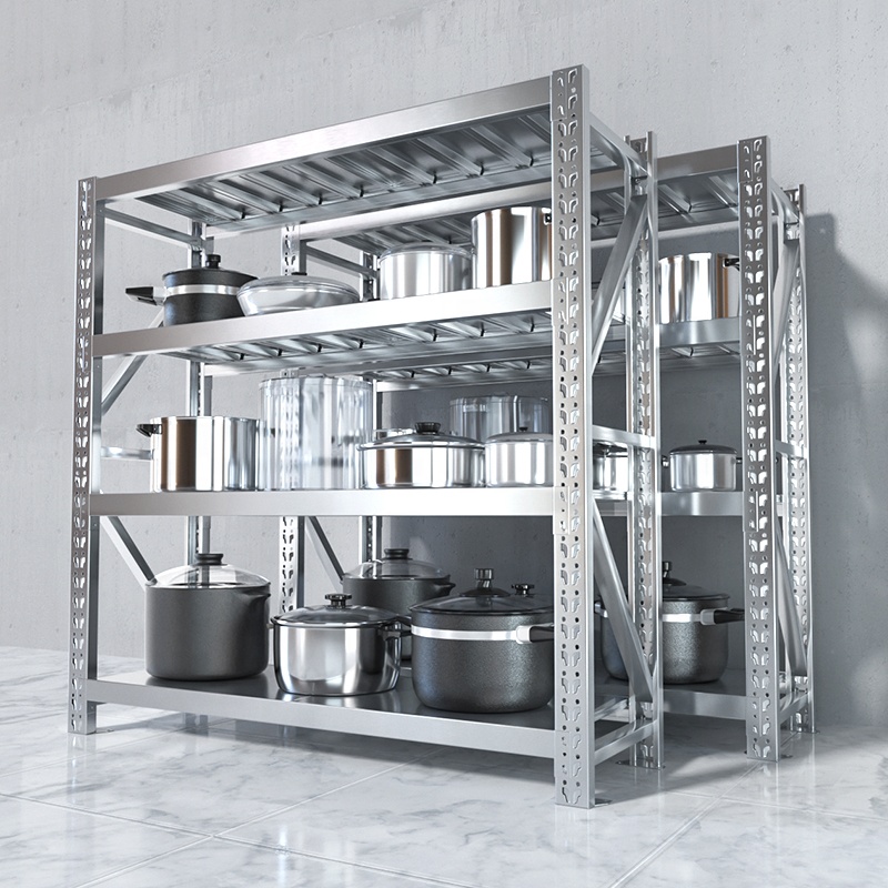 Warehouse Shelving Heavy Duty Waterproof Stainless Steel Rack Shelves Basement Rack Cold Room Metal Garage Storage Shelves