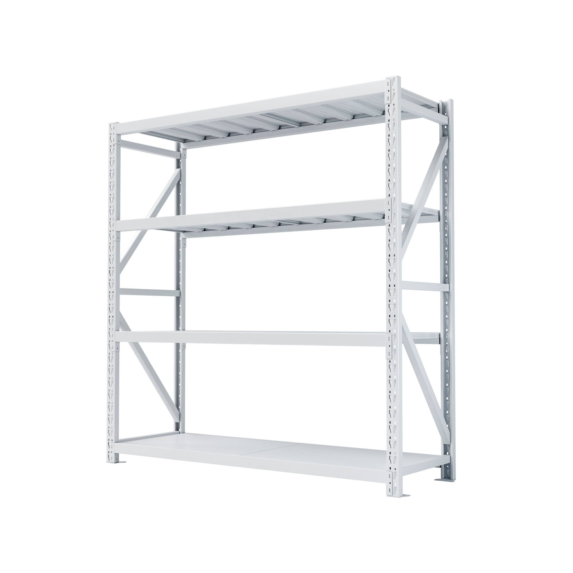 Adjustable 100KG Load Metal Warehouse Storage Rack Plate Shelves for Factory Stacking Steel Racking