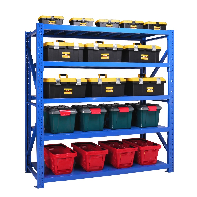Factory 120KG Adjustable Light Duty Steel Garage Storage Racks Corrosion Protected Steel Shelving Units for Warehouse Usage