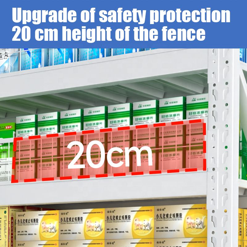 Boltless Adjustable 300kg/Layer Steel Racks Clothing Warehouse Industrial Stack Storage Racking Shelving System with Mesh Fence