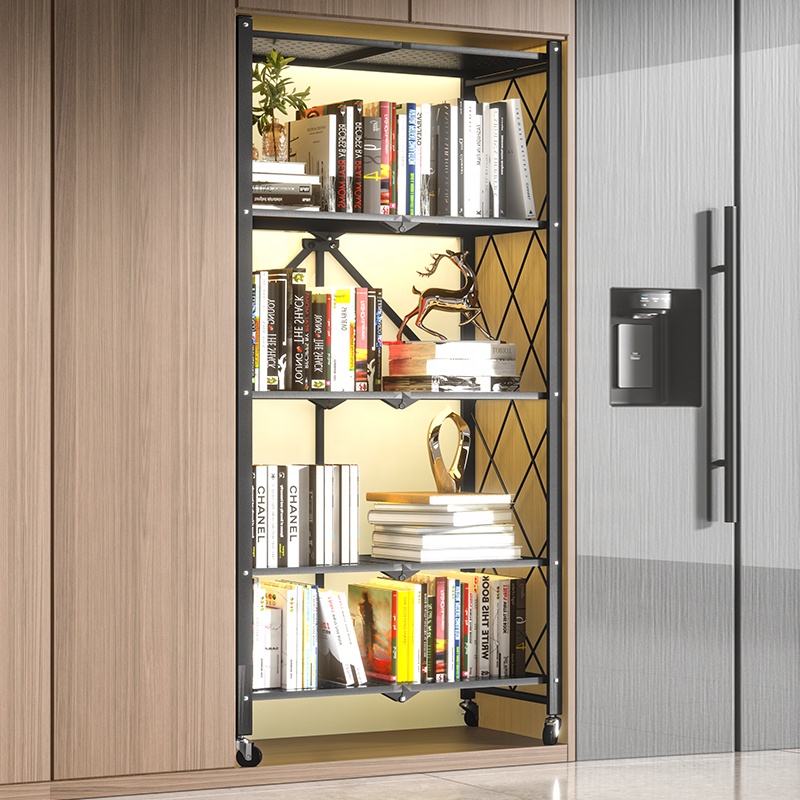 High-Capacity Metal Wheeled Storage Racks Multi-Level Foldable From Factory Source-for Household Coat Shelf Display Use