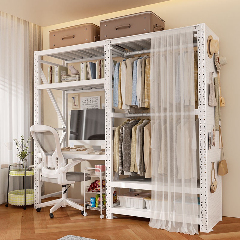 High Quality Multi-Level Steel Storage Shelf Desk Rack with Cloth Display Corrosion Protection for Home Storage