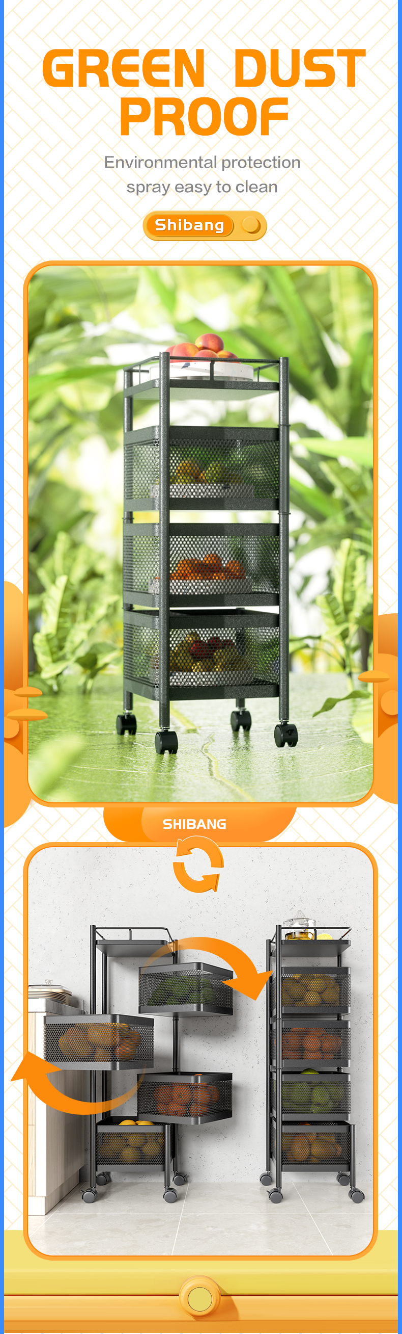 Rotating fruit and vegetable rack display 5