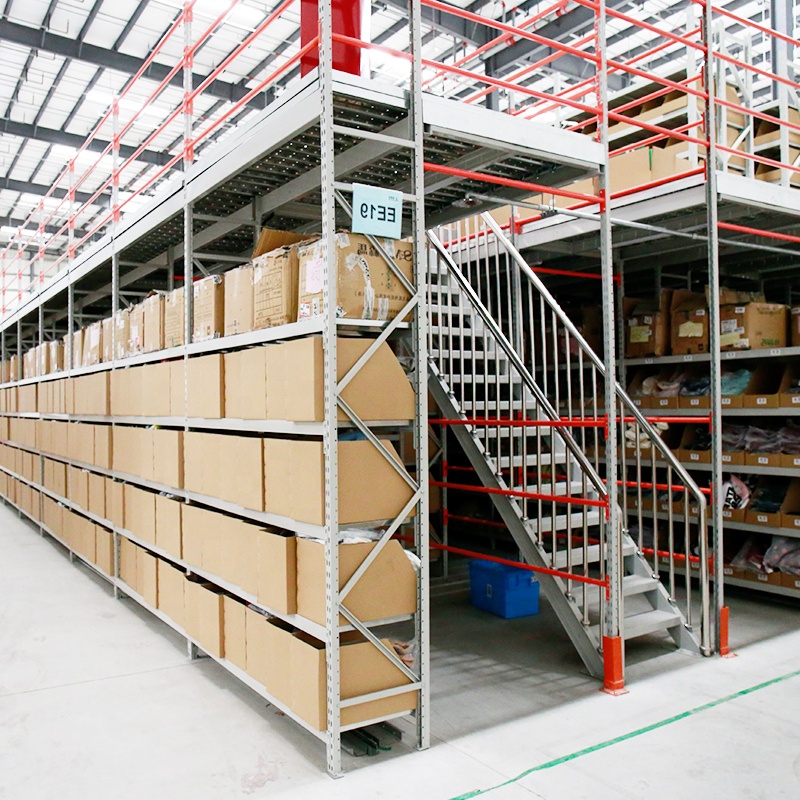 Heavy Duty Steel Structure Mezzanine Floor System Supported Mezzanine Platform Multi-level Warehouse Storage Rack System