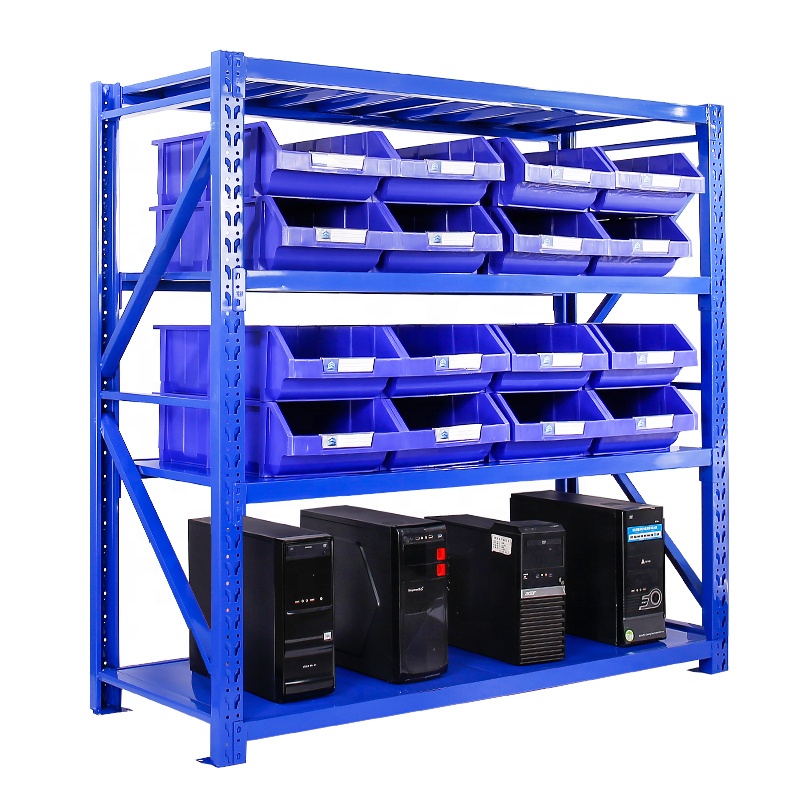 Shibang 150KG Load Light Duty Warehouse Storage Rack Adjustable 4 Layer Steel Shelving for Garage and Industrial