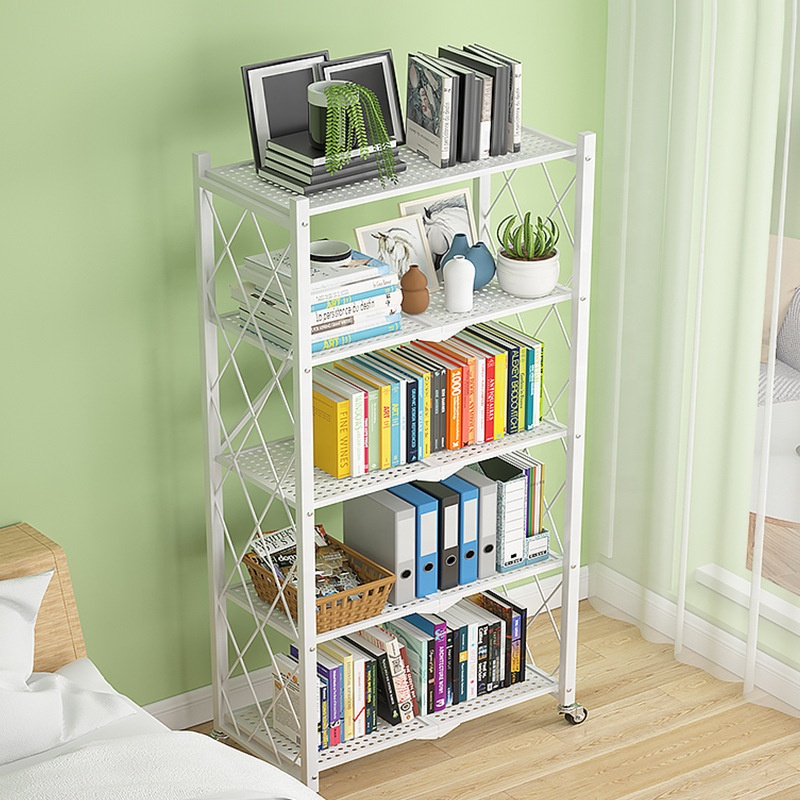 Factory Direct High Quality Heavy Duty Home Kitchen Shelving Unit Black White Painting Metal Steel Bathroom Storage Racks