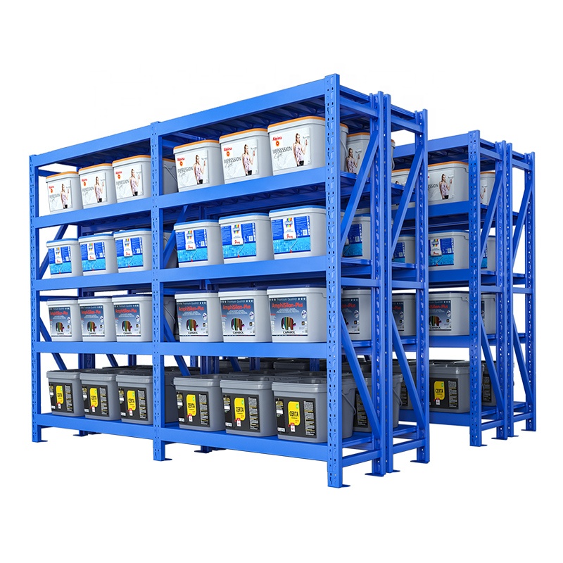 Factory 120KG Adjustable Light Duty Steel Garage Storage Racks Corrosion Protected Steel Shelving Units for Warehouse Usage