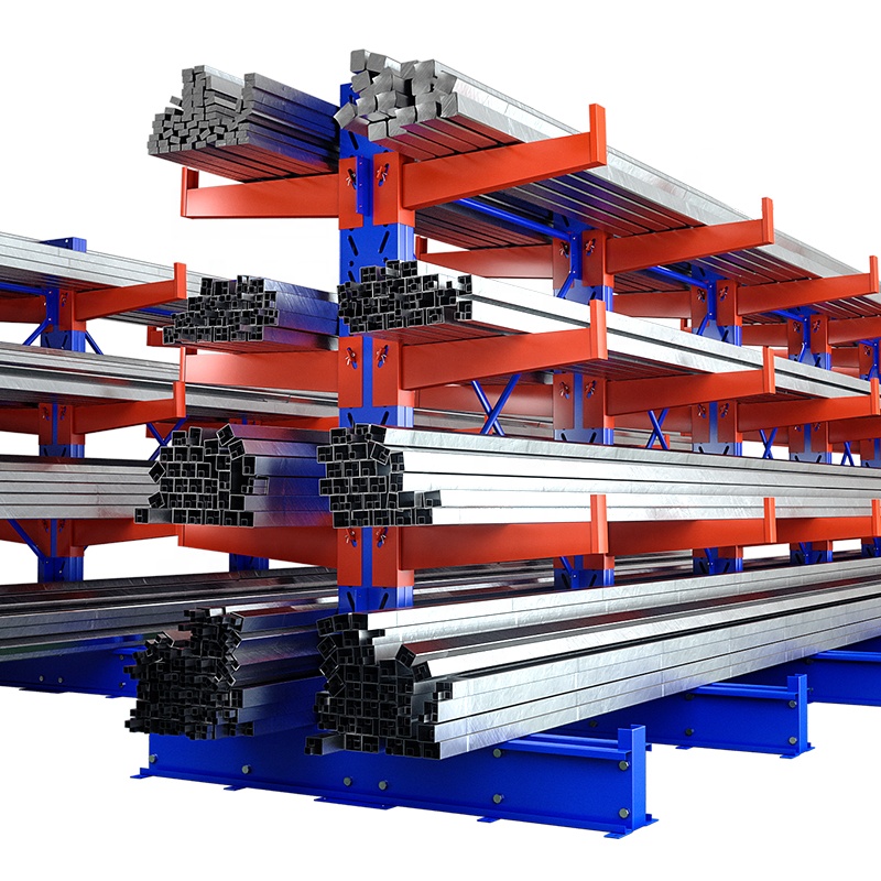 Industrial Adjustable Roll Out Cantilever Shelving Racks System