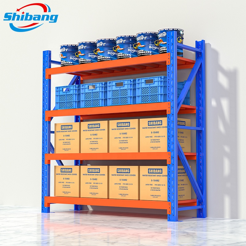 In Stock Garage Warehouse Rack Adjustable Storage Stacking Racks Steel Metal Shelving Shelves