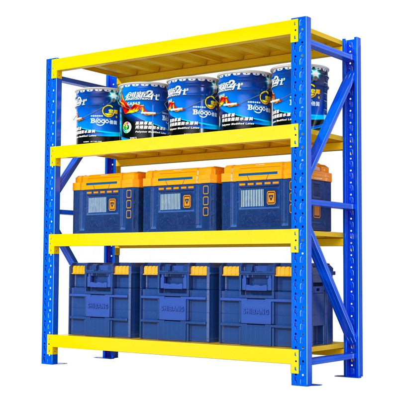 Superior Quality 4-Layer Metal Boltless Rack Shelf for Warehouse Storage Medium Duty for Garage Storage