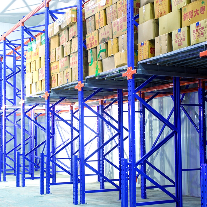 Shibang Heavy-Duty Steel Pallet Shelving Cold Room Drive-in Rack for Warehouse Sliding Storage Shelves Pallet Racking System