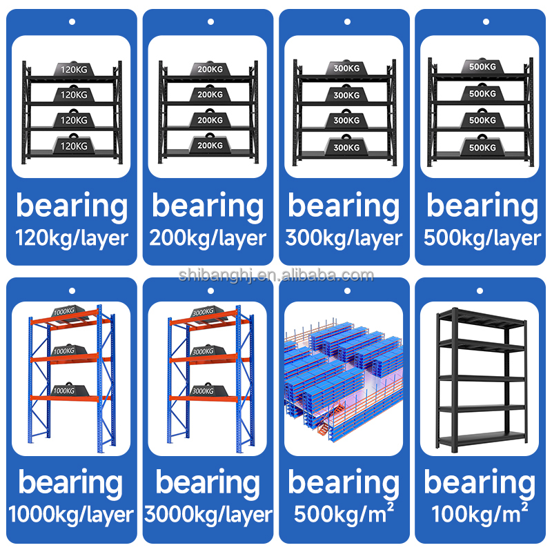 300KG Mutil Layer Industrial Steel Warehouse Rack with Corrosion Protection and Powder Coated Surface