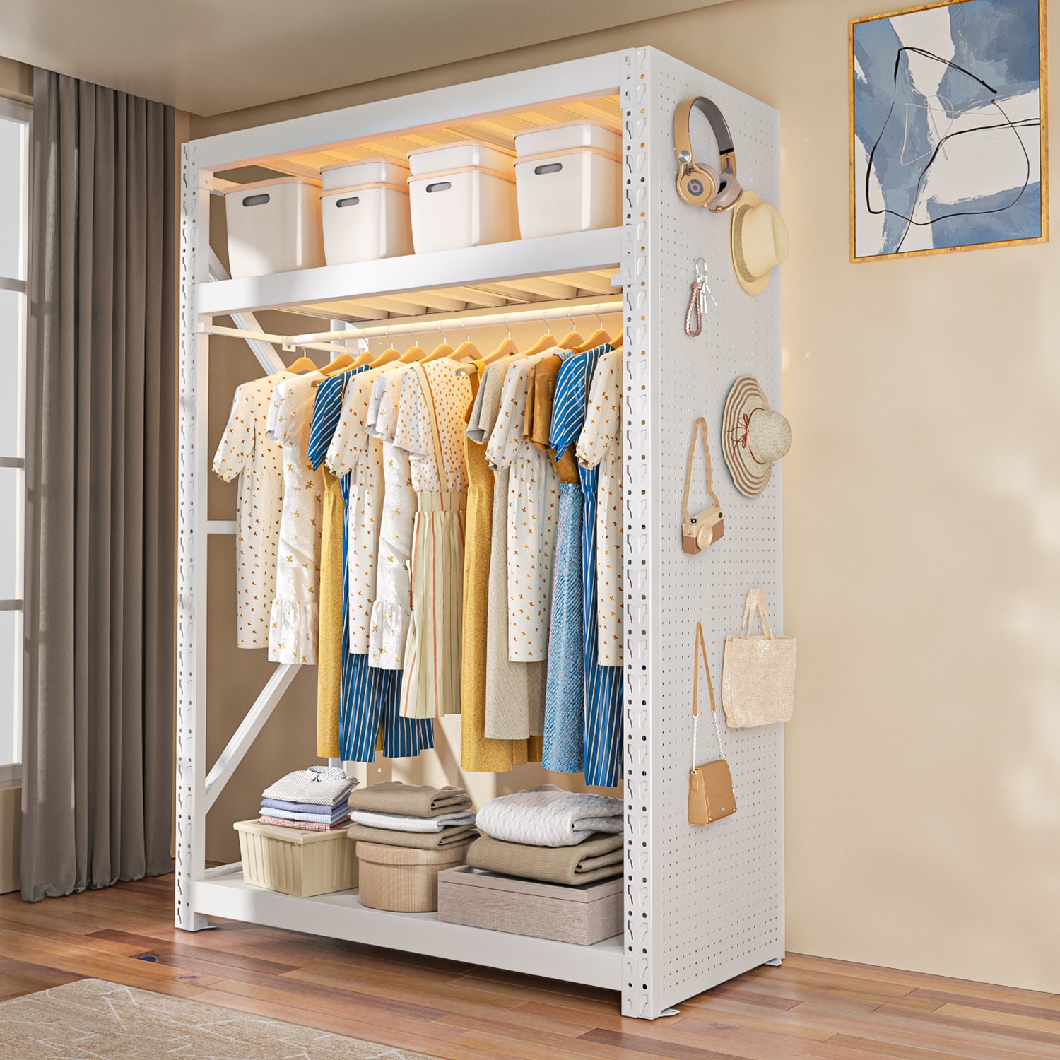 Shanghai Wholesale Cheap Price Steel Warehouse Rack Clothing Store Display Shelf Hanging Corrosion Protection