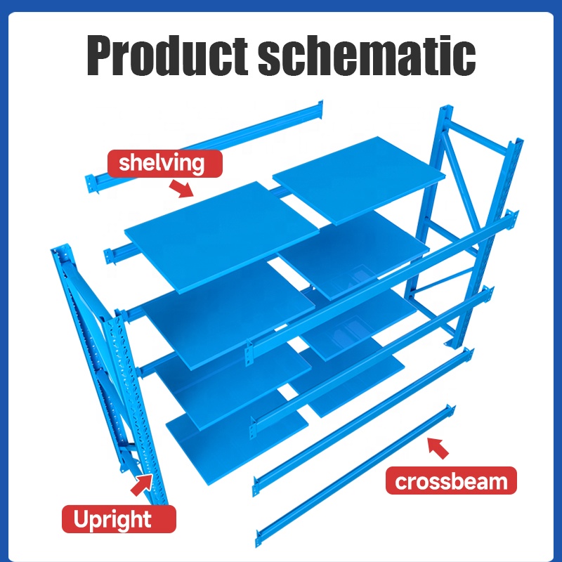 400KG Load Corrosion Protection Shelving High Quality Steel Racking System Home Warehouse Shelves Storage Racks Factory