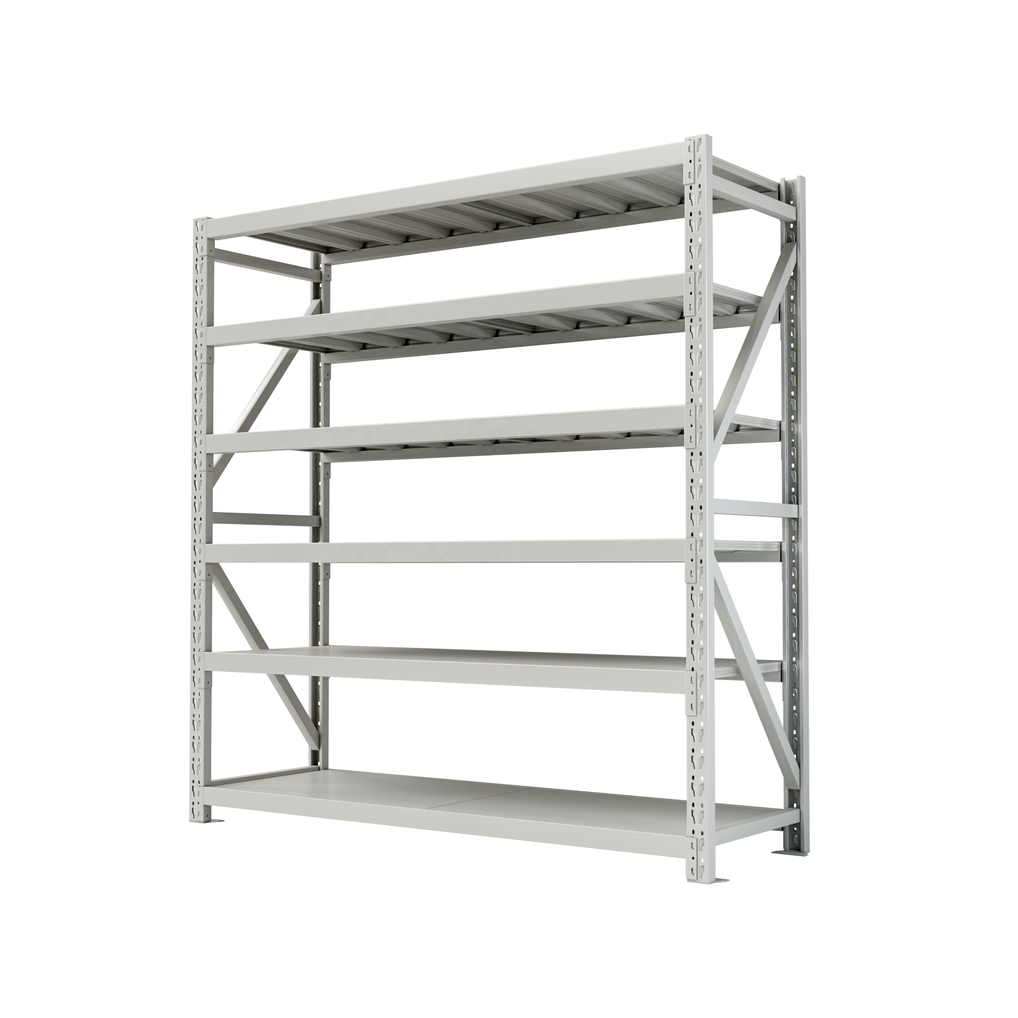 Factory 120KG 6 Tier Adjustable Steel Garage Storage Racks Selective Rack Unit Corrosion-Protected Steel Shelving for Warehouse