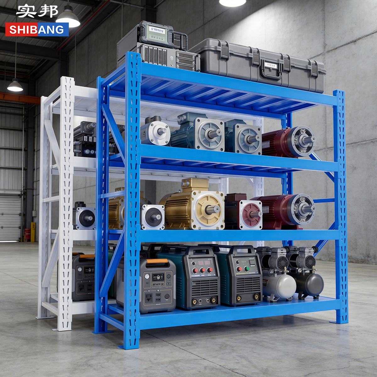 Industrial Selective Storage Rack 1000kg Level Capacity Heavy Duty Steel Warehouse Shelving with Adjustable Beams