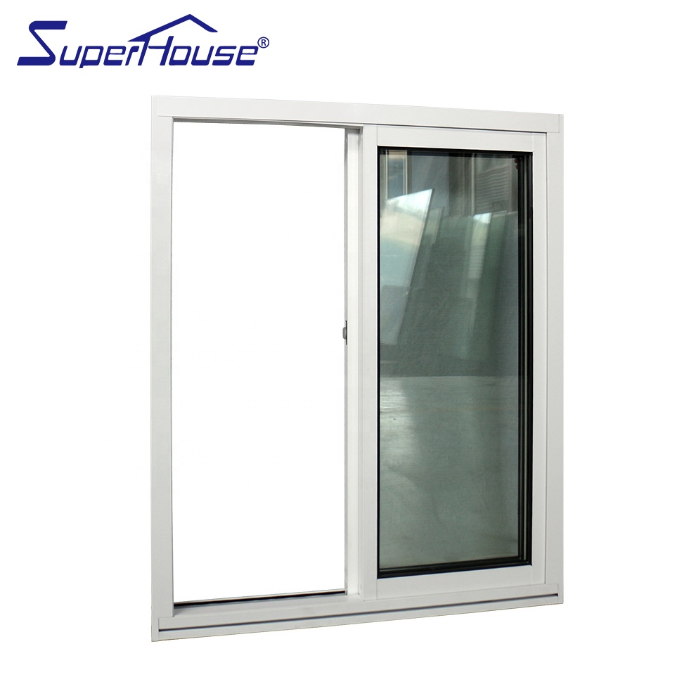 Hotel 4 Inch Limit Opening Aluminum Sliding Window Low-E Reflective Glass Waterproof Privacy Protection Customized for Bathroom