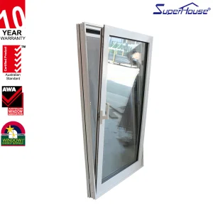 Modern Sleek Design Heavy Duty Custom Aluminum Hurricane Proof Tilt and Turn Window Thermal Break Aluminum