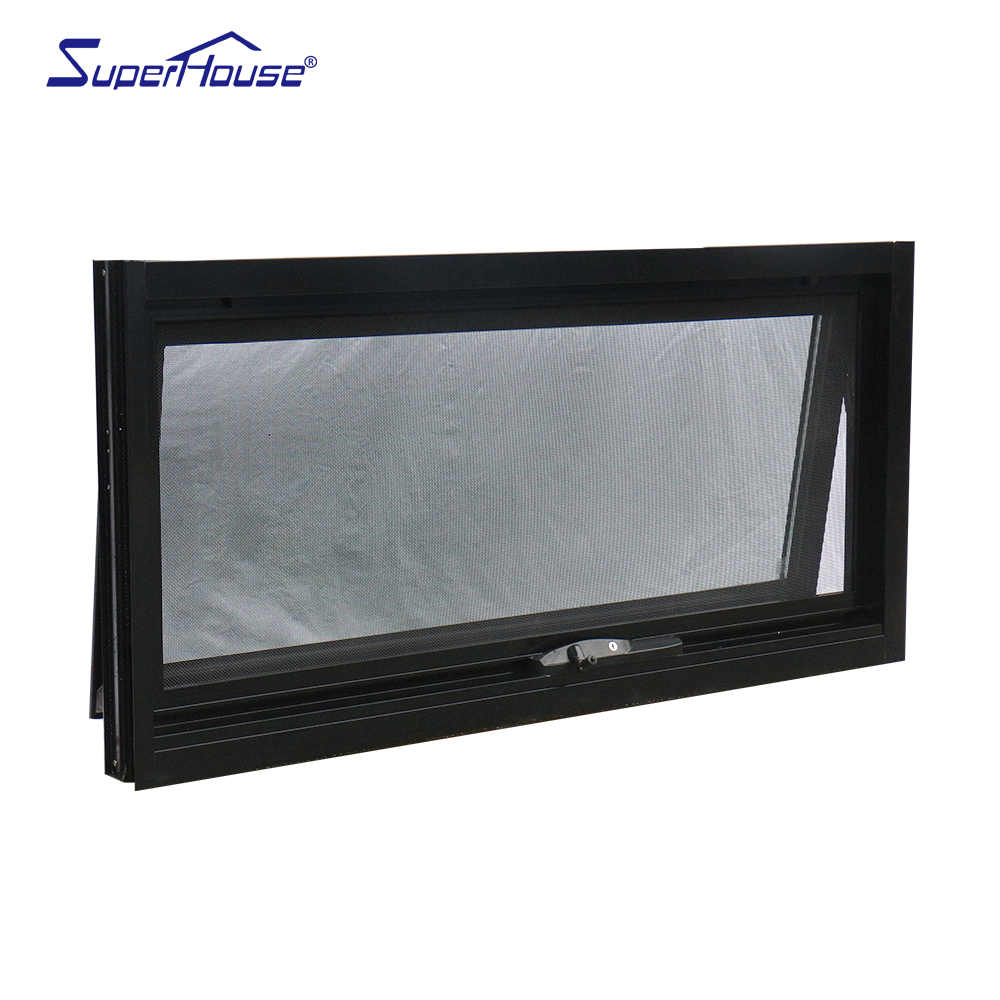 Superhouse AS2047 AU Standard Customized Aluminum Awning Window with Tempered Glass and Fly Screen Chain WinderAwning Window