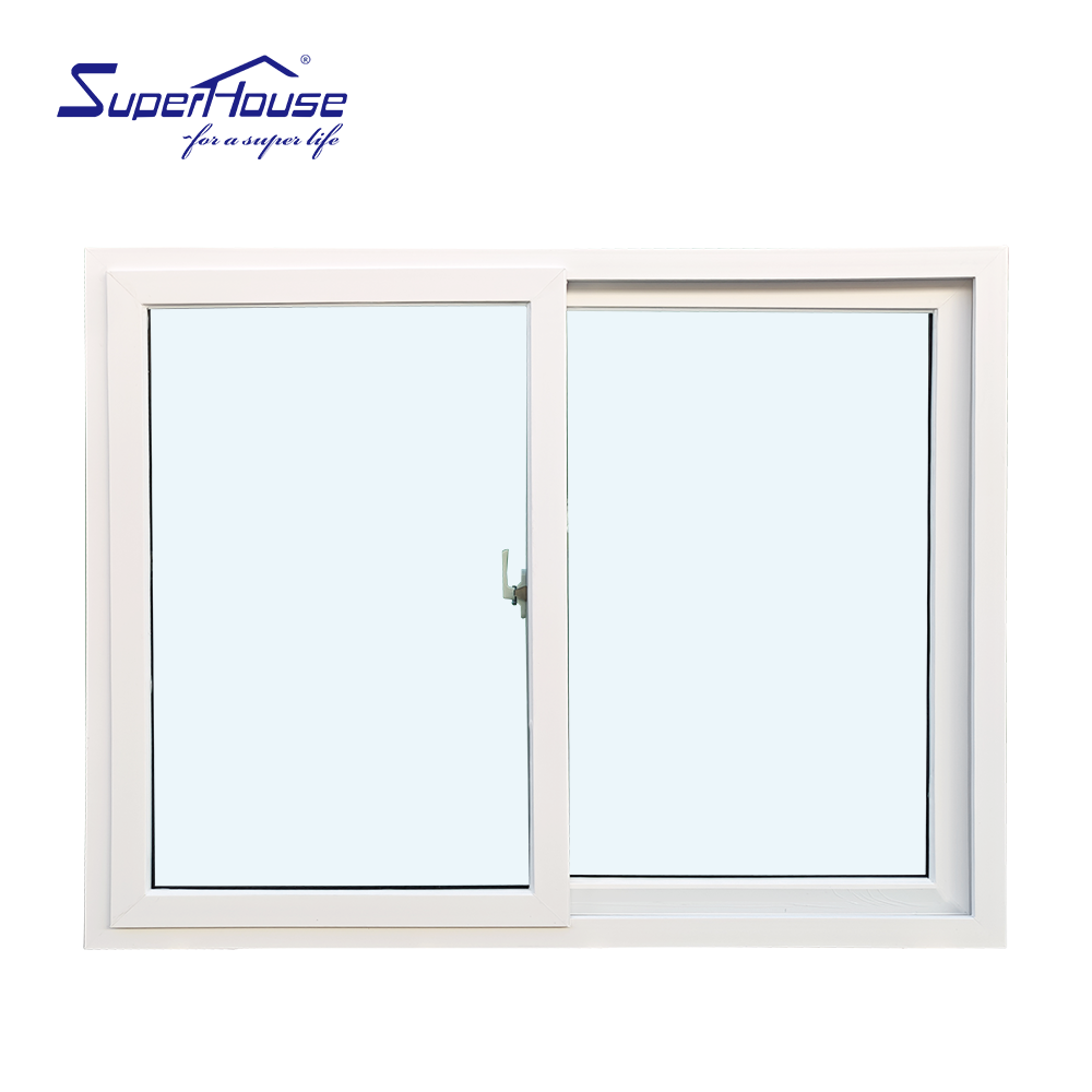 USA NFRC rated Vinyl sliding window high energy saving insulated tempered double low-e glass horizontal roller window