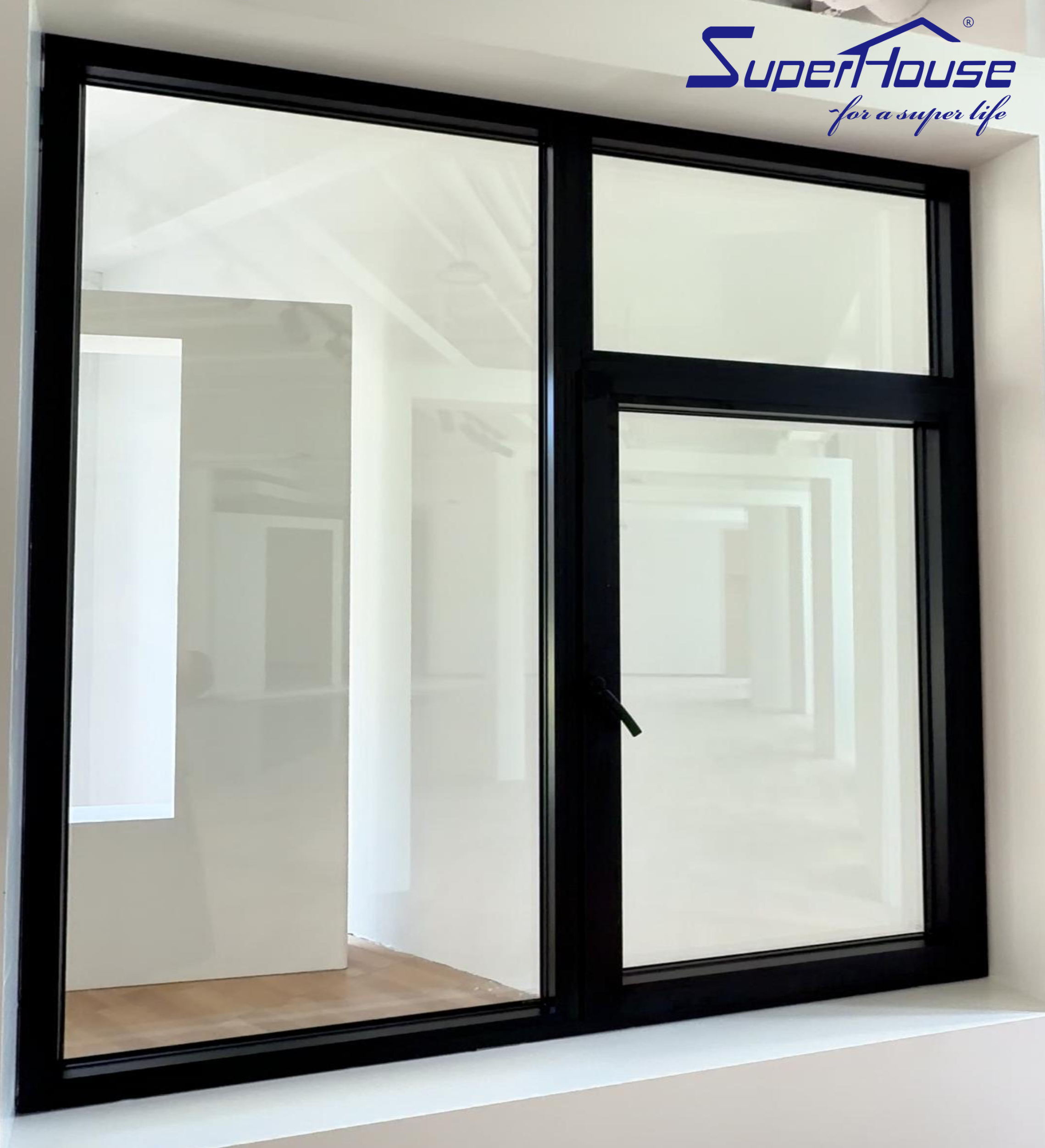 Factory Direct Thermal Break Aluminum Double Glazed Awning Window, Hurricane Impact NFRC Certified Window for Florida Villa
