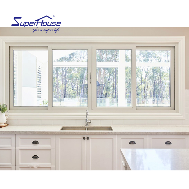Superhouse Thermal Break Aluminum Sliding Glass Window With Sub-sill for Water Draining USA NFRC Title 24 Canada