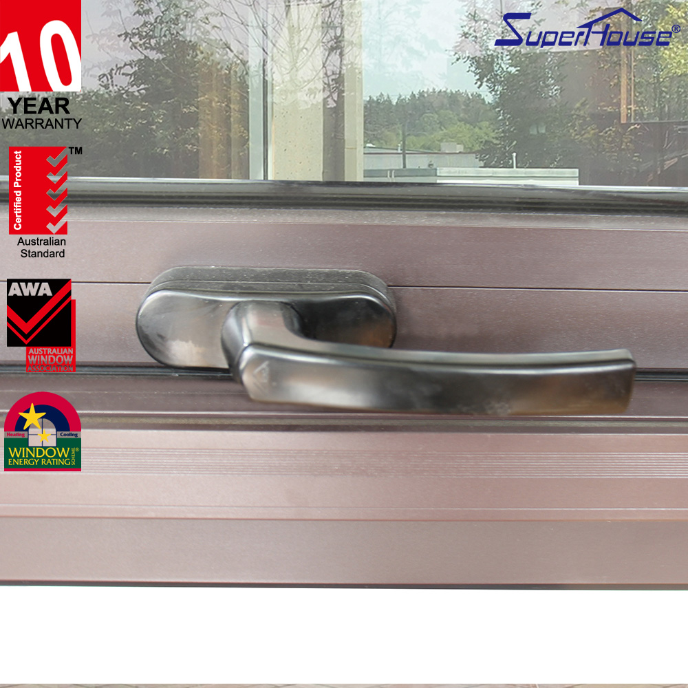Heavy Duty Aluminum Air Tight Glass Hurricane Impact Resistant Soundproof Tempered Glass Anti-theft Black Awning Window