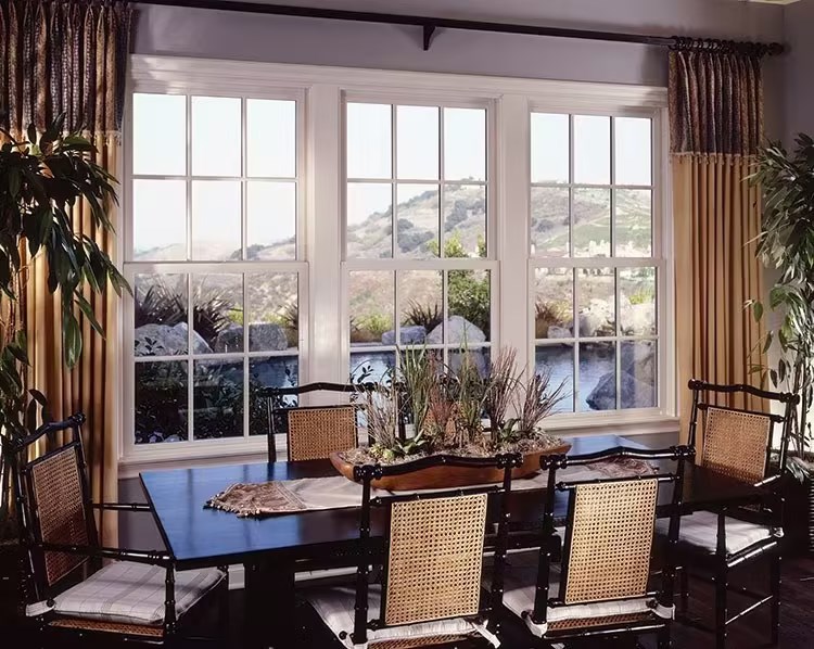 Residence Aluminum Single and Double Hung Window the Industry Wholesale Price Vertical Sliding Windows With Grid
