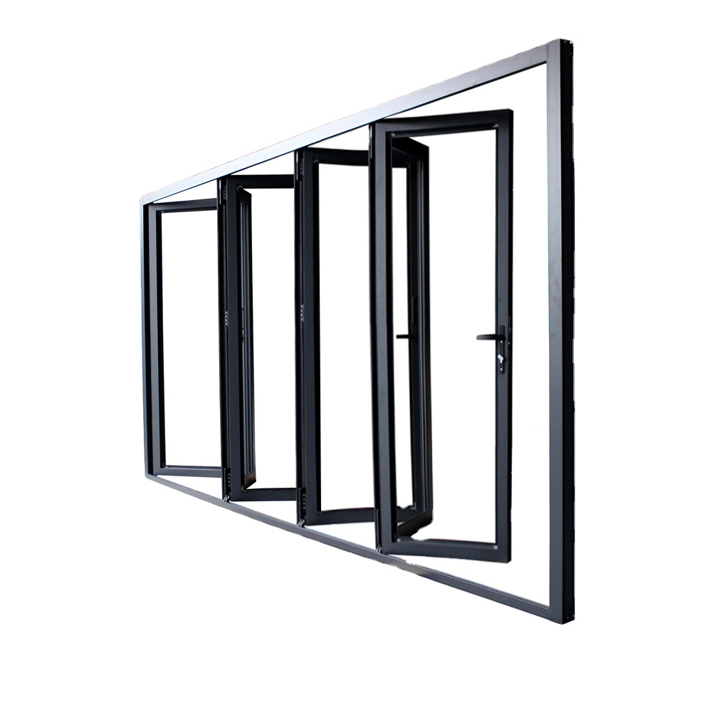 Florida Approved Aluminum Folding Door Hurricane Impact Laminated Glass for Villa Patio Entrance