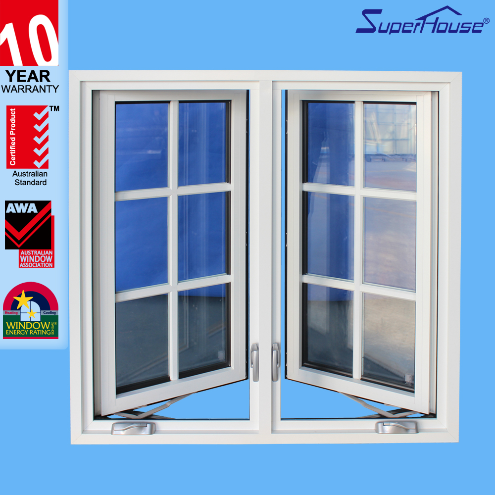 Passive House Title24  American Crank Casement Window Energy Star Double Glazed Low-E Coating Anti-UV Heat Insulation Window