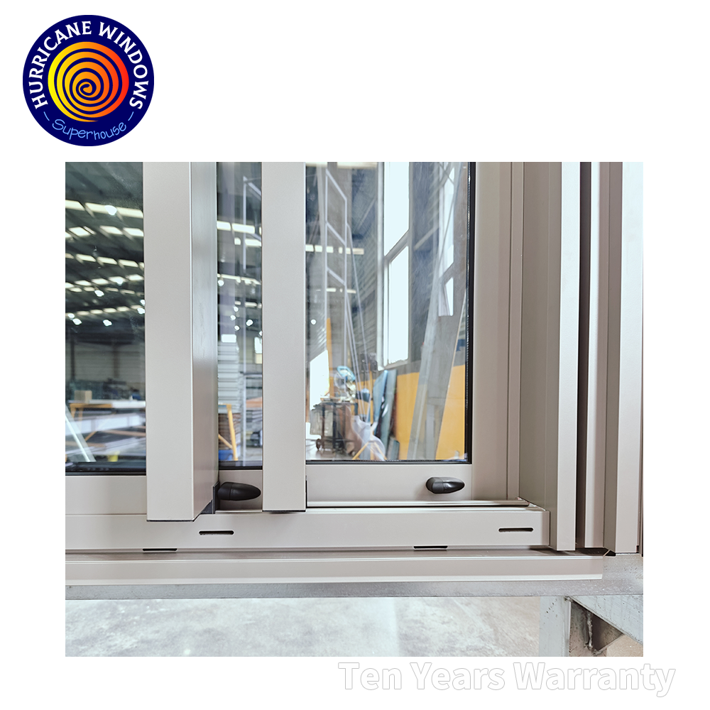 Big View Slim Frame Hurricane Impact Door Thermal Break Energy Saving Multi Tracks Stacker Door for Coastal House Miami Florida