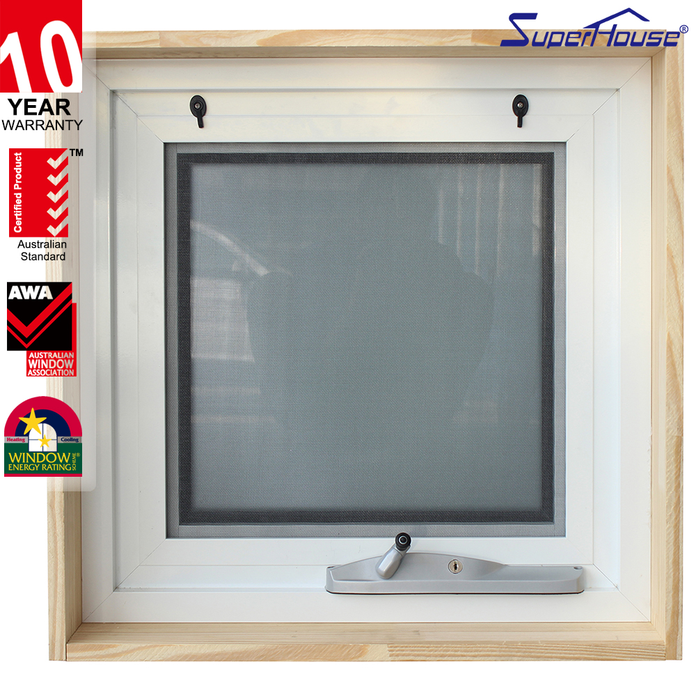 Superhouse Single Hung Crank Awning Windows Double Glazed Insulated Aluminium Impact Window High Energy Efficiency Others Window