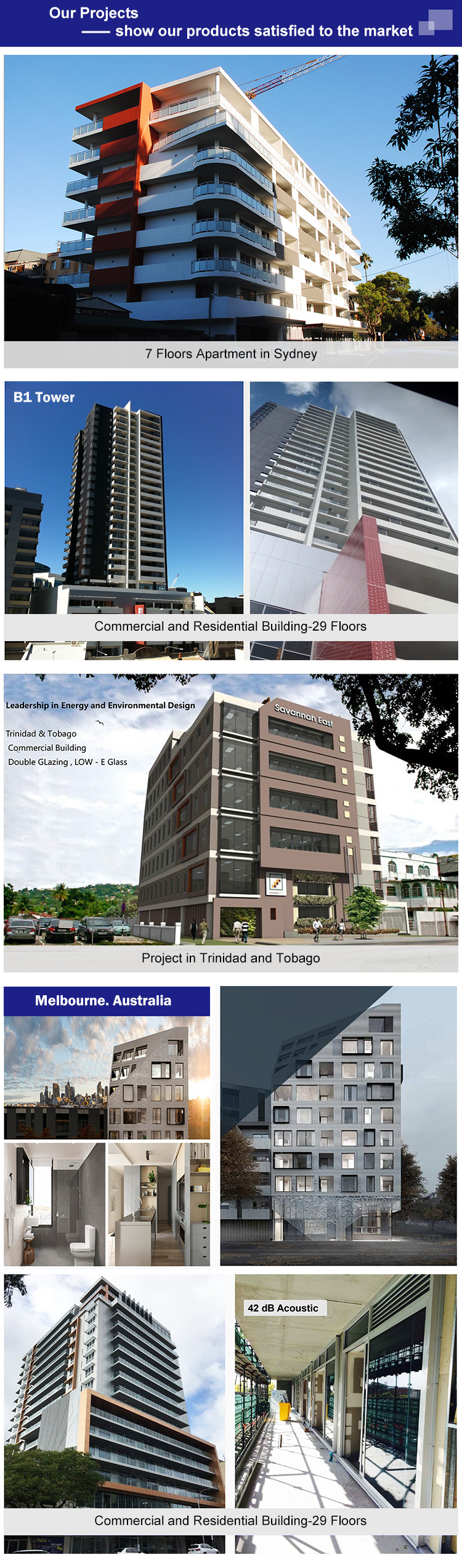 Double Glazed Aluminum Window for New Zealand Market