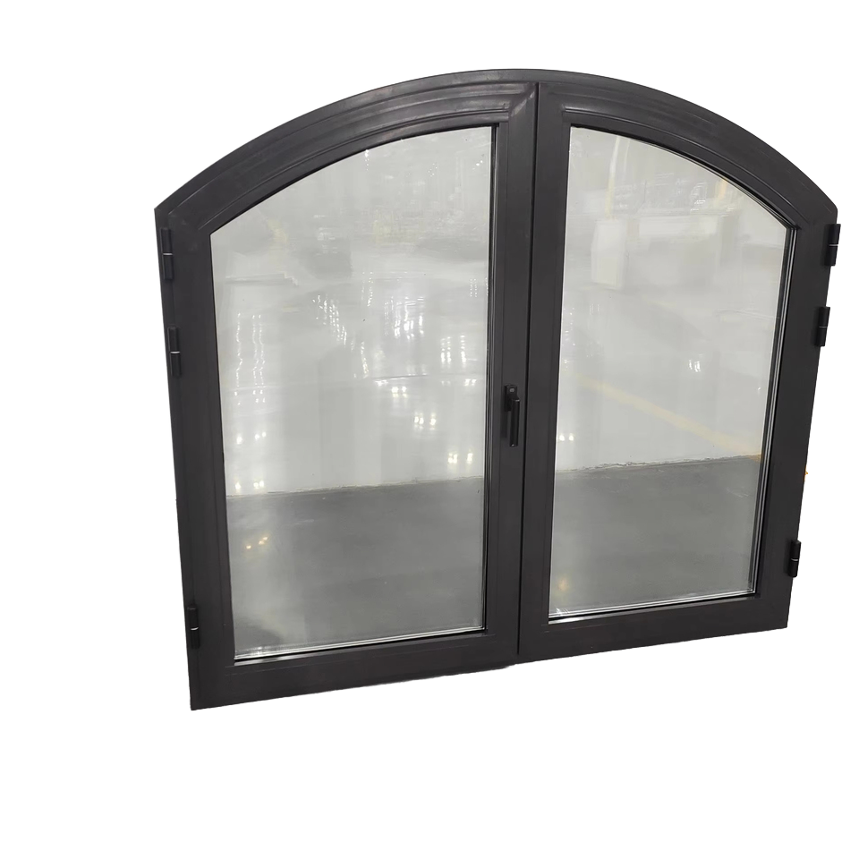 Modern Half Casement Window Swing Open Style Aluminum Alloy Frame Stainless Steel Screen for Villas NFRC/NOA Good Waterproof