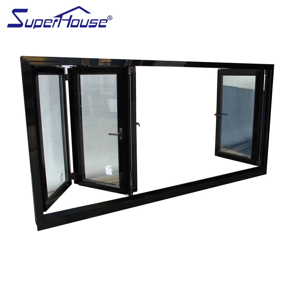 AS2047 Certificated Modern Design with High Quality Glass Windproof and Space-Saving Factory Price Aluminum Folding Door