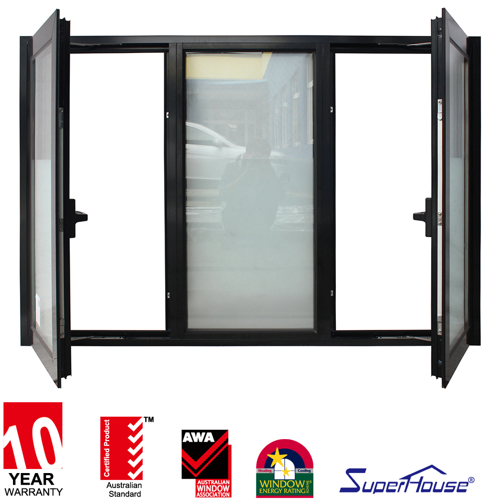 AAMA IGCC Certified Aluminum Casement Window Comply With California Title 24 AAMA Standard Powder Coating  Energy Saving