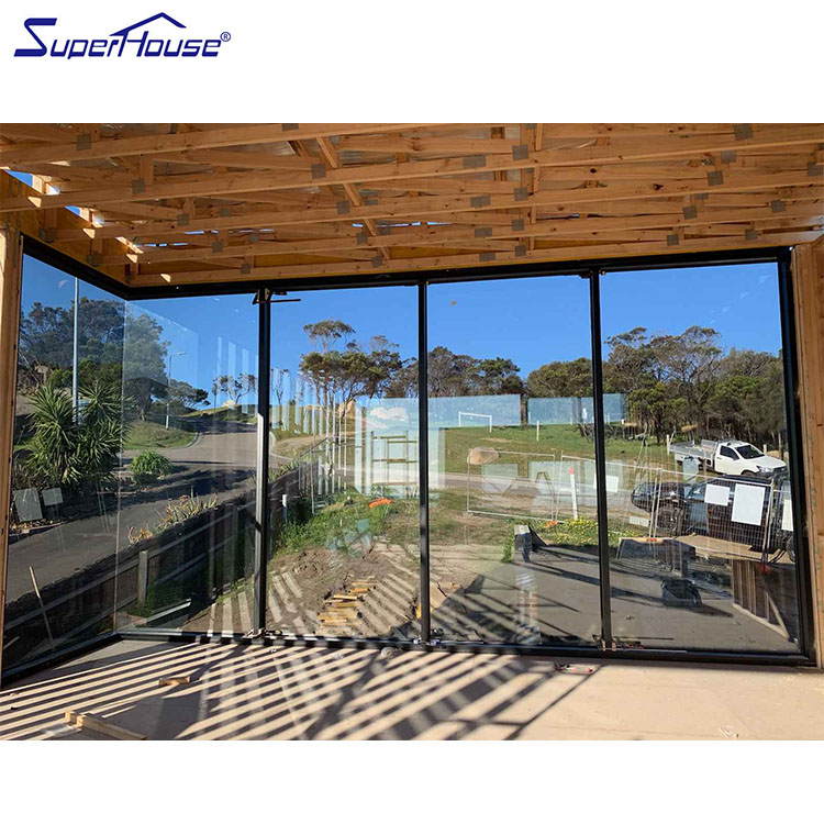 Villa House Large Fixed Vertical Picture Window Curtain Wall Corner Bay Windows with Tempered Safety Sound Proof Insulated Glass