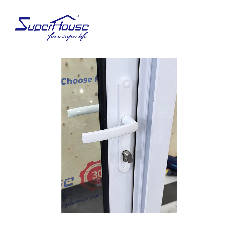 Customization Aluminum Thermal Break Clear/frosted Tempered Glass Swing French-style Entrance Back Side Door