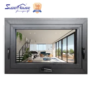 Horizontal Narrow Frame Aluminum Crank Awning Window