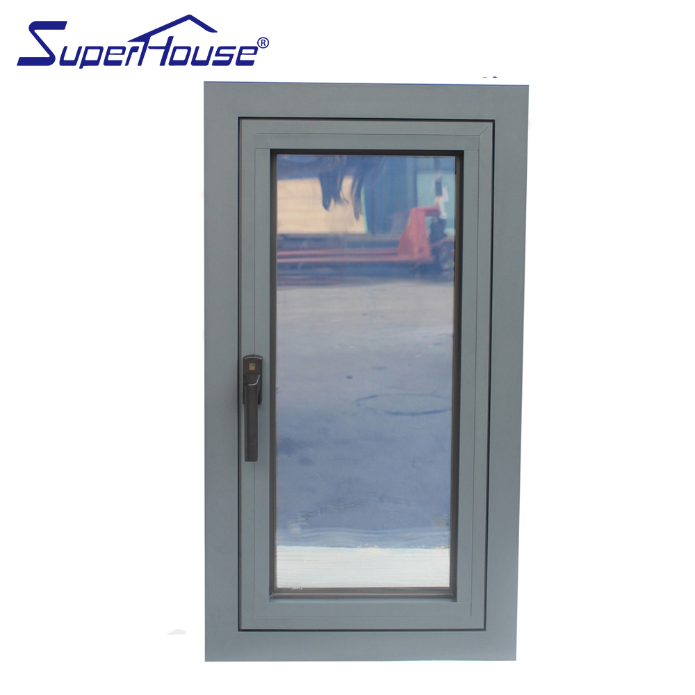 Modern Design Hurricane Impact French Double Glazed Soundproof Casement Window Broken Bridge Aluminum Folding Open for House