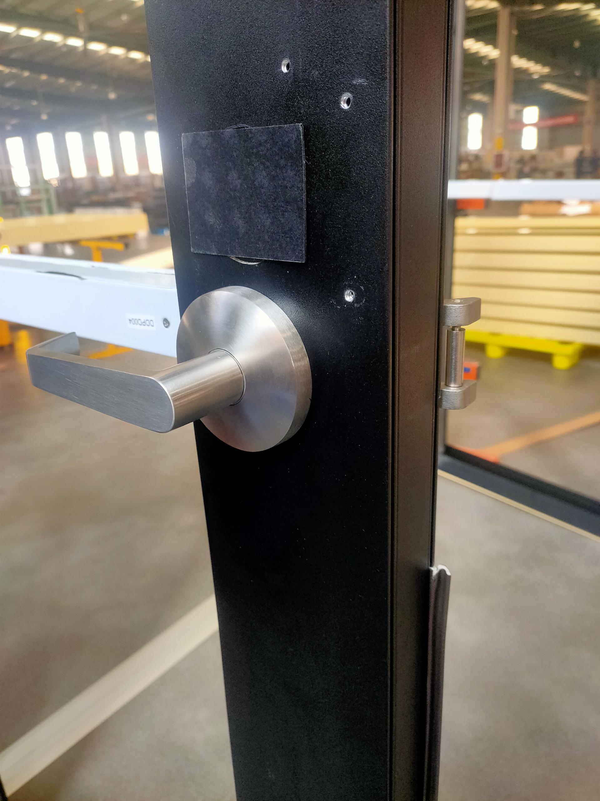 Impact NOA NFRC AS2047 Maimi Dade Approval Commercial Safety Glass Aluminum Escape Door