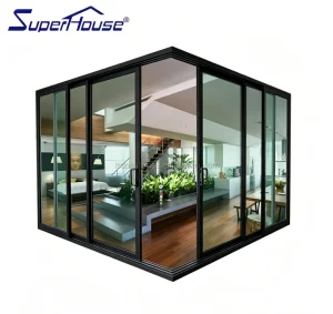Commercial Thermal Break Aluminum Sliding Stacker Door
