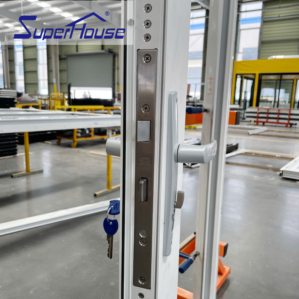 Store Front Storm Door Aluminum Side Opening for Commercial Buildings and Hotels Finished Surface Push Commercial Door