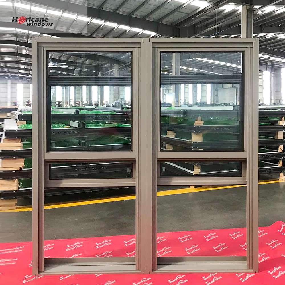 Superhouse commercial standard modern design Aluminum Single Double Hung Windows