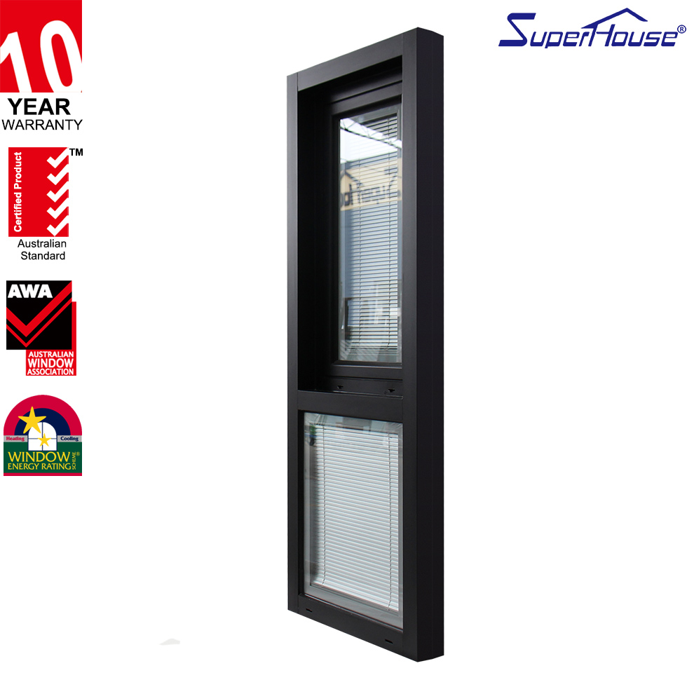 For Exterior Ventilation and Weather Protection Modern Design Thermal Break Aluminum Tempered Glass Awning Window