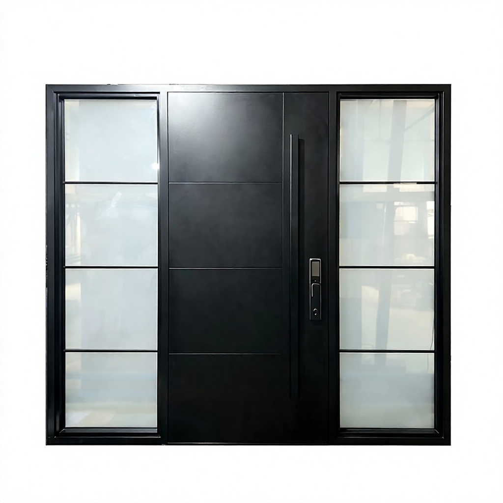 Aluminum Smart Exterior Entry Door with Fingerprint, Password, Remote Control & APP Intelligent Access System
